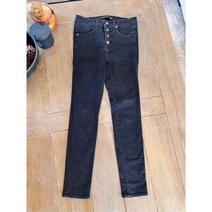 Veronica Beard Debbie Ankle-Crop Skinny Jean in Raven Black Size 27